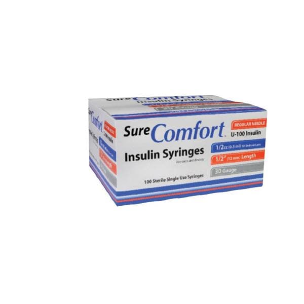 SureComfort Insulin Syringe/Needle 31gx1/4" 0.5cc _ Low Dead Space 500/Ca
