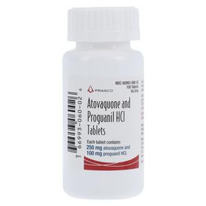 Atovaquone/Proguanil Tablets 250mg/100mg Bottle 100/Bt