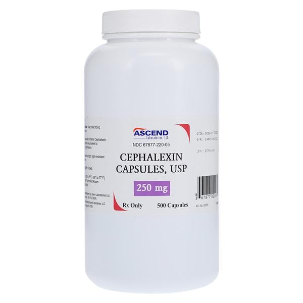 Cephalexin Capsules 250mg Bottle 500/Bt