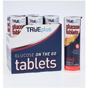 TruePlus Glucose Tablets Orange 10x6/Ctn