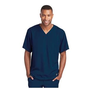 Skechers Scrub Top V-Neck 1 Pocket Small Navy Mens Ea