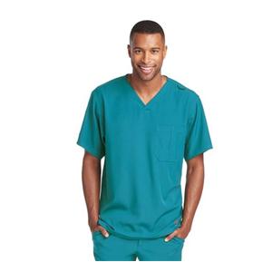 Skechers Scrub Top V-Neck 1 Pocket Small Teal Mens Ea