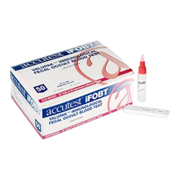 Accutest iFOB: Immunological Fecal Occult Blood Test Kit CLIA Waived 50/Bx