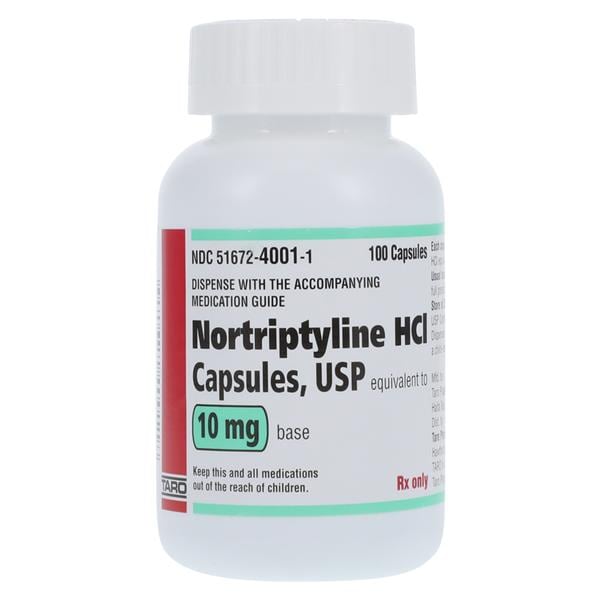 Nortriptyline HCl Capsules 10mg Bottle 100/Bt