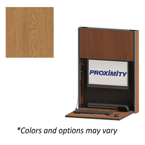 embrace EXT 28-Slim Computer Workstation MDF Oak Ea