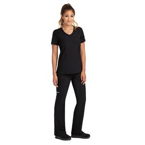 Skechers Scrub Top 3 Pockets Medium Black Womens Ea