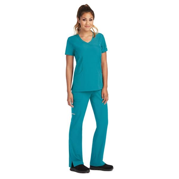 Skechers Scrub Top 3 Pockets Large Teal Womens Ea