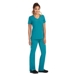 Skechers Scrub Top 3 Pockets X-Large Teal Womens Ea