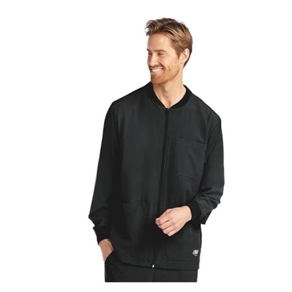 Skechers Warm-Up Jacket 3 Pockets Long Sleeves 2X Large Black Mens Ea