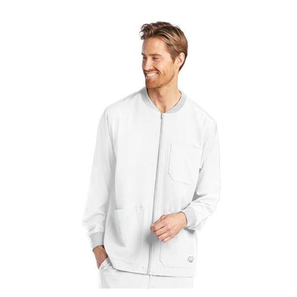 Skechers Warm-Up Jacket 3 Pockets Long Sleeves 4X Large White Mens Ea