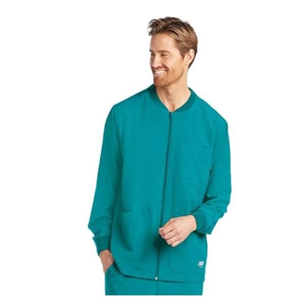 Skechers Warm-Up Jacket 3 Pockets Long Sleeves 3X Large Teal Mens Ea