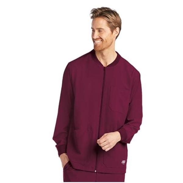 Skechers Warm-Up Jacket 3 Pockets Long Sleeves 4X Large Wine Mens Ea