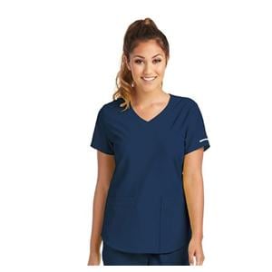 Skechers Scrub Scrub Top V-Neck 3 Pockets X-Small Navy Womens Ea