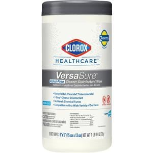 Clorox VersaSure Surface Disinfectant Wipes Canister 150/Pk