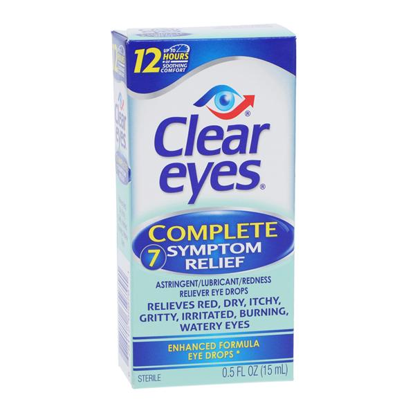 Clear Eyes Complete Drops 15ml/Bt, 24 BT/CA