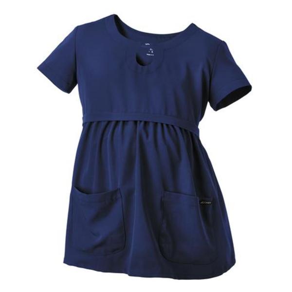 White Swan Maternity Top Poly/Ryn/Spndx 2 Pockets Small New Navy Womens Ea