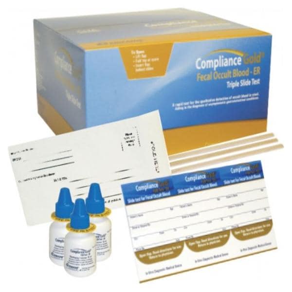 Compliance Gold FOB: Fecal Occult Blood Test Kit CLIA Waived 50/Bx