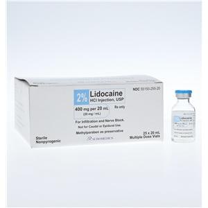 Lidocaine HCl Injection 2% MDV 20mL 25/Box