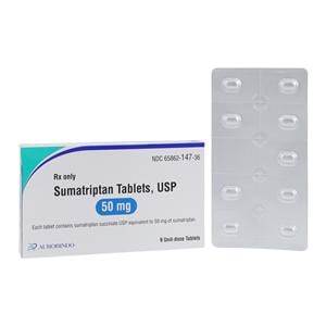 Sumatriptan Tablets 50mg Unit Dose 9/Bx