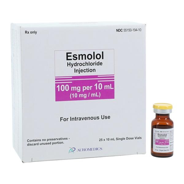 Esmolol HCl Injection 10mg/mL SDV 10mL 25/Bx