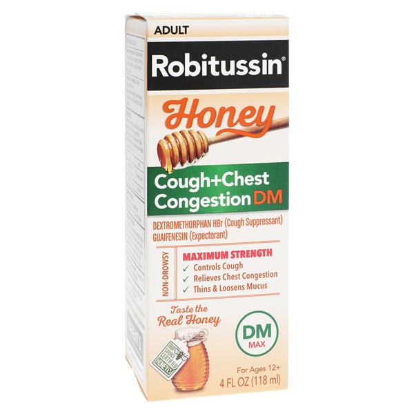 Robitussin Honey DM Adult Cgh/Cngstn Liquid 20/400mg Maximum Strength 4oz/Bt, 24 BT/CA