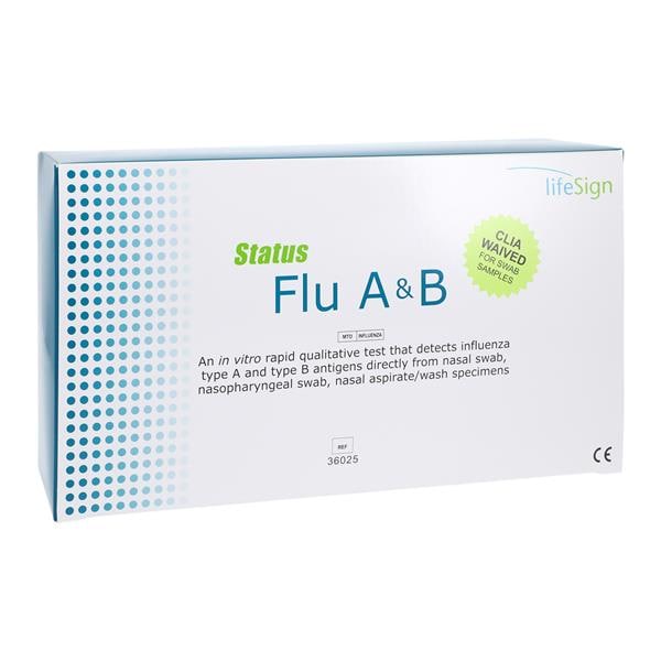 Status Influenza A&B Test Kit CLIA Waived 25/Bx