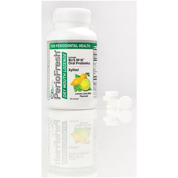 Bio-Pro PerioFresh Dry Mouth Lozenges Lemon-Lime Mint Xylitol 100/Bx