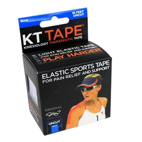 KT Tape Kinesiology Tape Cotton/Elastic 2"x16' Blue 1/Rl