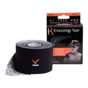 KT Tape Kinesiology Tape Cotton/Elastic 2"x16' Black 1/Rl