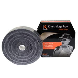 KT Tape Kinesiology Tape Cotton/Elastic 2"x125' Black ea