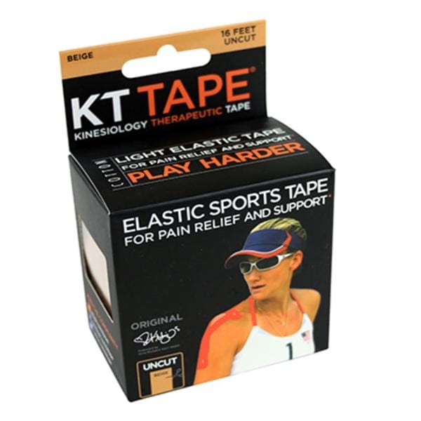 KT Tape Kinesiology Tape Cotton/Elastic 2"x16' Beige 8/pk