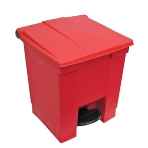 Can Trash Plastic 8gal Red Ea