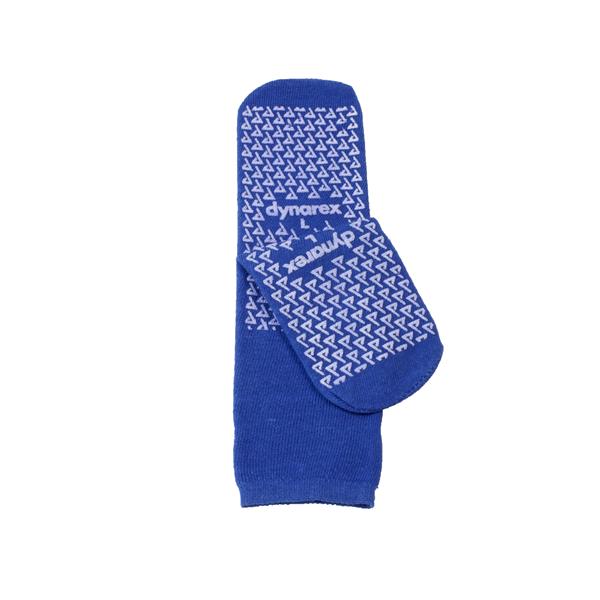 Slipper Socks Polyester/Spandex Blue Large Disposable 48/Ca
