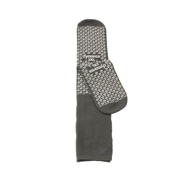 Slipper Socks Polyester/Spandex Gray 2X-Large Disposable 48/Ca