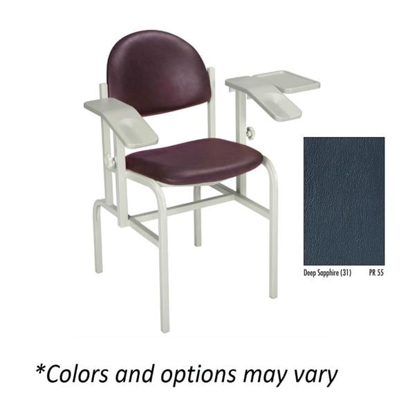 Blood Draw Chair Deep Sapphire 350lb Capacity Ea