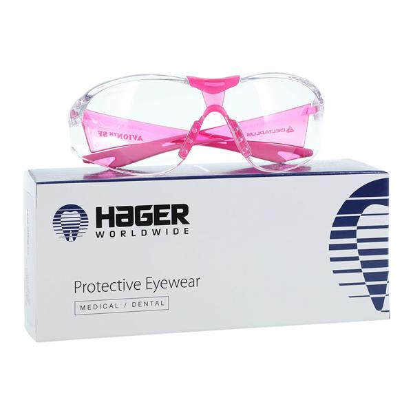 Avion Wrap Around Eyewear Clear Lens / Pink Frame Ea