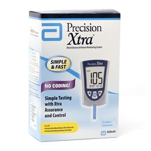 Precision Xtra Glucose Monitor System f/ Gluc/Ktn Mntr w/ Cassettes/Memry 4/Ca