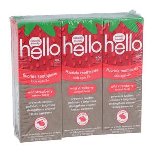 Hello Anticavity Toothpaste Child 4.2 oz Strawberry 12/Ca