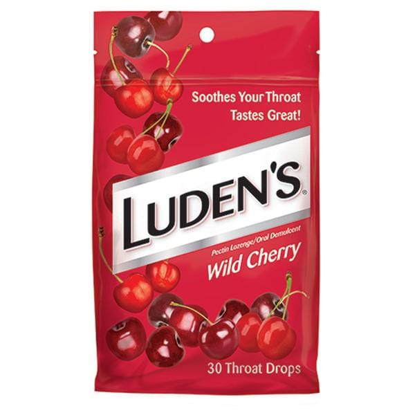 Ludens Throat/Cough Drops Wild Cherry 30/Bg, 12 BG/CA