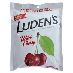 Ludens Throat/Cough Drops Wild Cherry 90/Bg, 24 BG/CA