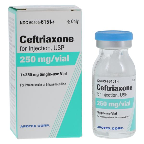 Ceftriaxone Sodium Injection 250mg/vl Powder SDV Ea