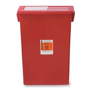 Sharps Container 18gal Red 8.25x12.75x26" Plastic 5/Pk