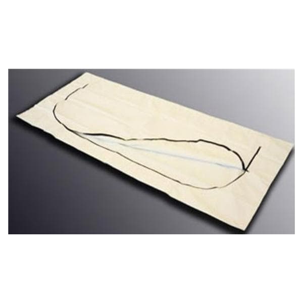 EnviroMed-Bag Body Bag 8 MIL 40x96" White Curved Zipper Plastic 12/Ca