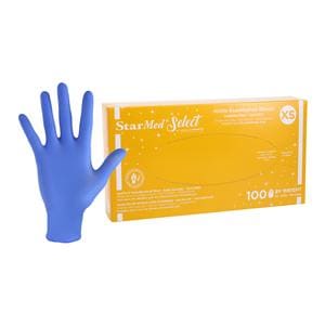 StarMed Select Nitrile Exam Gloves X-Small Periwinkle Non-Sterile