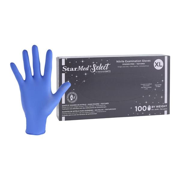 Starmed Nitrile Exam Gloves X-Large Periwinkle Non-Sterile