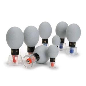 Haci Bio-Magnetic Cupping Set Gray With Squeeze Bulbs