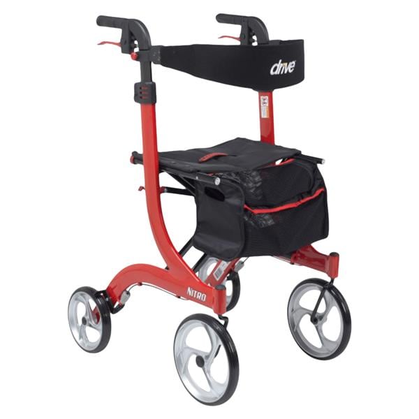 Nitro Walker Rollator 300lb Capacity 10" Front/8" Back Wheels