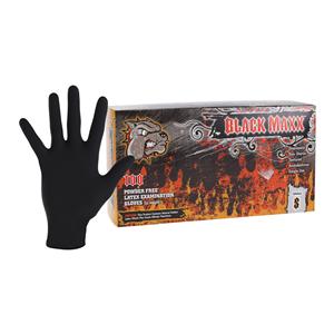 Black Maxx Latex Exam Gloves Small Black Non-Sterile