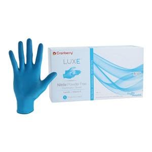 Luxe Nitrile Exam Gloves Small Azure Blue Non-Sterile, 10 BX/CA