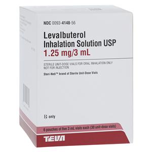 Levalbuterol Inhalation Solution 1.25mg/3mL Vial 30/Box